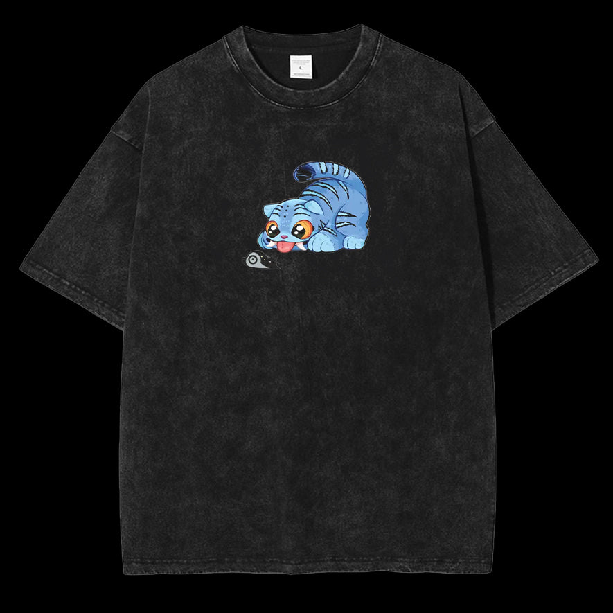 "Blue Tiger Huntrix" KPop Demon Hunter Tee [MMU] - Image 3